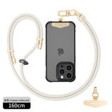 Cell phone lanyard, crossbody lanyard and wrist strap premium metal buckle phone charms with stainless steel phone patch compatible with all smartphone