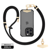 Cell phone lanyard, crossbody lanyard and wrist strap premium metal buckle phone charms with stainless steel phone patch compatible with all smartphone