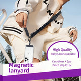 New Magnetic Phone Lanyard Crossbody Strap Multifunctional Phone Strap Outdoor Phone Lanyard Anti-Lost with 1 Patch Clip