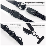 New Magnetic Phone Lanyard Crossbody Strap Multifunctional Phone Strap Outdoor Phone Lanyard Anti-Lost with 1 Patch Clip
