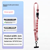 New Magnetic Phone Lanyard Crossbody Strap Multifunctional Phone Strap Outdoor Phone Lanyard Anti-Lost with 1 Patch Clip