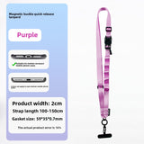 New Magnetic Phone Lanyard Crossbody Strap Multifunctional Phone Strap Outdoor Phone Lanyard Anti-Lost with 1 Patch Clip