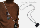 3 in 1 Wrist Necklace  and Crossbody Mobilephone Bead Lanyard Multifunctional Mobile Phone Chain