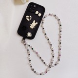 3 in 1 Wrist Necklace  and Crossbody Mobilephone Bead Lanyard Multifunctional Mobile Phone Chain