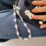 3 in 1 Wrist Necklace  and Crossbody Mobilephone Bead Lanyard Multifunctional Mobile Phone Chain