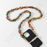 New Cellphone Chain Acrylic Mixed Color Long Crossbody Cellphone Chain Portable Universal Phone Case Hanging Chain