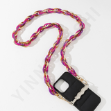 New Cellphone Chain Acrylic Mixed Color Long Crossbody Cellphone Chain Portable Universal Phone Case Hanging Chain