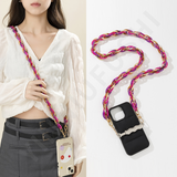 New Cellphone Chain Acrylic Mixed Color Long Crossbody Cellphone Chain Portable Universal Phone Case Hanging Chain
