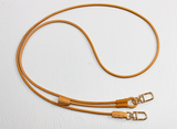 Original Hand-Stitched First Layer Cowhide Double Hook Buckle Adjustable Mobile Phone Lanyard Crossbody Retractable Lanyard with 1 Patch Clip