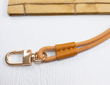 Original Hand-Stitched First Layer Cowhide Double Hook Buckle Adjustable Mobile Phone Lanyard Crossbody Retractable Lanyard with 1 Patch Clip