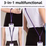 3 in 1 Mobile Phone Lanyard Crossbody and Neck Strap Carrying Strap Adjustable Wrist Strap Detachable Rope Anti-Lost and Anti-Fall with 1 Patch Clip