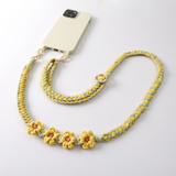 Bohemia Adjustable Woven Mobile Phone Lanyard Hand-Woven Crossbody Neck Strap Climbing Rope Pendant Anti-Lost Cellphone Chain