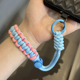 Handmade Woven Phone Lanyard, Wide Wrist Strap, Short Travel Phone Chain, Bag Camera High-end Women's Lanyard