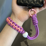 Handmade Woven Phone Lanyard, Wide Wrist Strap, Short Travel Phone Chain, Bag Camera High-end Women's Lanyard