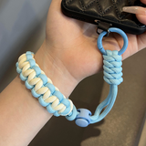 Handmade Woven Phone Lanyard, Wide Wrist Strap, Short Travel Phone Chain, Bag Camera High-end Women's Lanyard