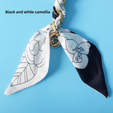 Phone Lanyard Scarf Woven Short Phone Chain Fashion Wrist Strap Hanging Chain New Phone Case Chain with 2 Pcs Phone Patch Tab