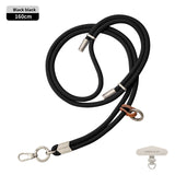 6MM High-End Double Buckle Phone Lanyard Wrist Short Phone Case Woven Lanyard Camera Key Lanyard Anti-Lost