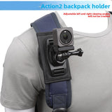 Backpack Shoulder Strap Mount Sports Camera Phone Dual-use Double Shoulder Backpack Fixed Strap Mount Recorder Fixed Shooting