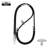 Fashion 3 in 1 Phone Lanyard Crossbody Adjustable Neck Strap Anti-Lost Wrist Strap with Metal Stainless Patch Clip