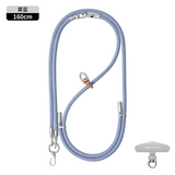 Fashion 3 in 1 Phone Lanyard Crossbody Adjustable Neck Strap Anti-Lost Wrist Strap with Metal Stainless Patch Clip
