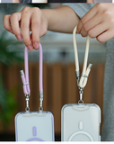 8mm Multifunctional Phone Lanyard Short Wrist Strap Adjustable Anti-Lost Anti-Drop Hanging Rope Keychain Strap with 1 Metal Phone Patch Clip