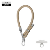 8mm Multifunctional Phone Lanyard Short Wrist Strap Adjustable Anti-Lost Anti-Drop Hanging Rope Keychain Strap with 1 Metal Phone Patch Clip