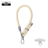 8mm Multifunctional Phone Lanyard Short Wrist Strap Adjustable Anti-Lost Anti-Drop Hanging Rope Keychain Strap with 1 Metal Phone Patch Clip