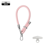 8mm Multifunctional Phone Lanyard Short Wrist Strap Adjustable Anti-Lost Anti-Drop Hanging Rope Keychain Strap with 1 Metal Phone Patch Clip