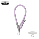8mm Multifunctional Phone Lanyard Short Wrist Strap Adjustable Anti-Lost Anti-Drop Hanging Rope Keychain Strap with 1 Metal Phone Patch Clip