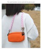 Outdoor Durable Phone Lanyard Adjustable Crossbody Water Bottle Lanyard Bag Chain Anti-Lost Woven Long Strap with Double Buckle with 1 Metal Patch Clip