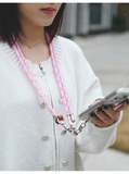 Outdoor Durable Phone Lanyard Adjustable Crossbody Water Bottle Lanyard Bag Chain Anti-Lost Woven Long Strap with Double Buckle with 1 Metal Patch Clip