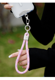 Short Wrist Lanyard Dopamine High-end Braided Rope Phone Chain Camera Climbing Lanyard Anti-drop Phone Case Chain with 1 Metal Phone Patch Clip
