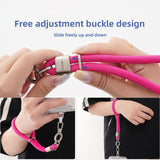 Short Wrist Lanyard Dopamine High-end Braided Rope Phone Chain Camera Climbing Lanyard Anti-drop Phone Case Chain with 1 Metal Phone Patch Clip