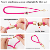 High Quality 3 in 1 Phone Lanyard Crossbody Adjustable Neck Strap High-End Feel Detachable Outdoor Anti-Lost Wrist Strap with Metal Stainless Patch Clip