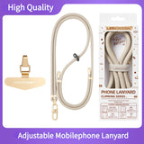 Cell phone lanyard, crossbody lanyard and wrist strap premium metal buckle phone charms with stainless steel phone patch compatible with all smartphone