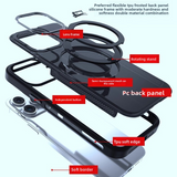 Skin-Sensitive Cooling Rotating Bracket Magnetic Suction Iphone16promax Phone Case Matt Drop-Resistant Suitable for iphone 15