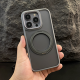Skin-Sensitive Cooling Rotating Bracket Magnetic Suction Iphone16promax Phone Case Matt Drop-Resistant Suitable for iphone 15