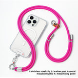 6MM High-End Double Buckle Phone Lanyard Wrist Short Phone Case Woven Lanyard Camera Key Lanyard Anti-Lost
