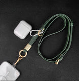 Adjustable PU Leather Mobile Phone Strap  Sewing Crossbody Lanyard Adjustable Back Multifunctional Anti-Lost Strap