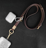 Adjustable PU Leather Mobile Phone Strap  Sewing Crossbody Lanyard Adjustable Back Multifunctional Anti-Lost Strap