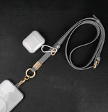 Adjustable PU Leather Mobile Phone Strap  Sewing Crossbody Lanyard Adjustable Back Multifunctional Anti-Lost Strap