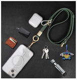 Adjustable PU Leather Mobile Phone Strap  Sewing Crossbody Lanyard Adjustable Back Multifunctional Anti-Lost Strap