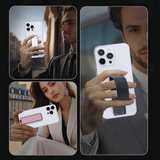 Phone Wrist Strap Stand Back Sticker Desktop Foldable Metal Genuine Leather Lazy Portable Foldable Adhesive Universal Support Stand