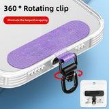360 ° Rotating Phone Lanyard Tether Tab Oxford Cloth Phone Lanyard Patch Clip Anti-Lost Solid Connecting Piece