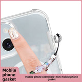 Mini Phone Tether Tab Available for Mute and charging port, 0.2mm Ultra-thin Phone Metal Patch, Universal Phone Lanyard Patch