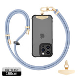Cell phone lanyard, crossbody lanyard and wrist strap premium metal buckle phone charms with stainless steel phone patch compatible with all smartphone