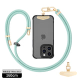 Cell phone lanyard, crossbody lanyard and wrist strap premium metal buckle phone charms with stainless steel phone patch compatible with all smartphone