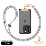 Cell phone lanyard, crossbody lanyard and wrist strap premium metal buckle phone charms with stainless steel phone patch compatible with all smartphone