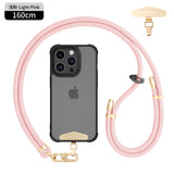 Cell phone lanyard, crossbody lanyard and wrist strap premium metal buckle phone charms with stainless steel phone patch compatible with all smartphone