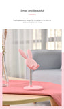 Cute Bunny Phone Holder Desktop Cell Phone Stand Height Angle Adjustable For iPhone 13 14 iPad Lovely Rabbit Tablet Support